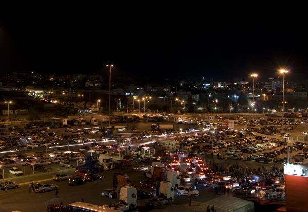 port by night